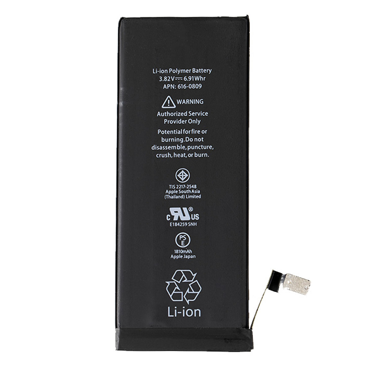 iPhone 6 batteri, 1800mAh, 616-0809