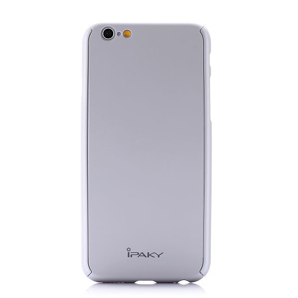 iPaky helomslutande skal med härdat glas, iPhone 6/6S, silver