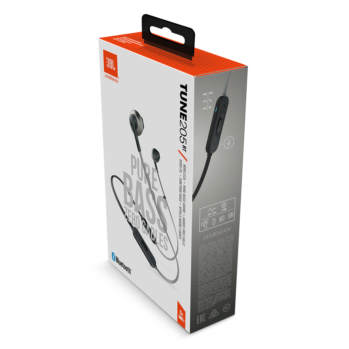 JBL Tune T205BT bluetooth headset, svart