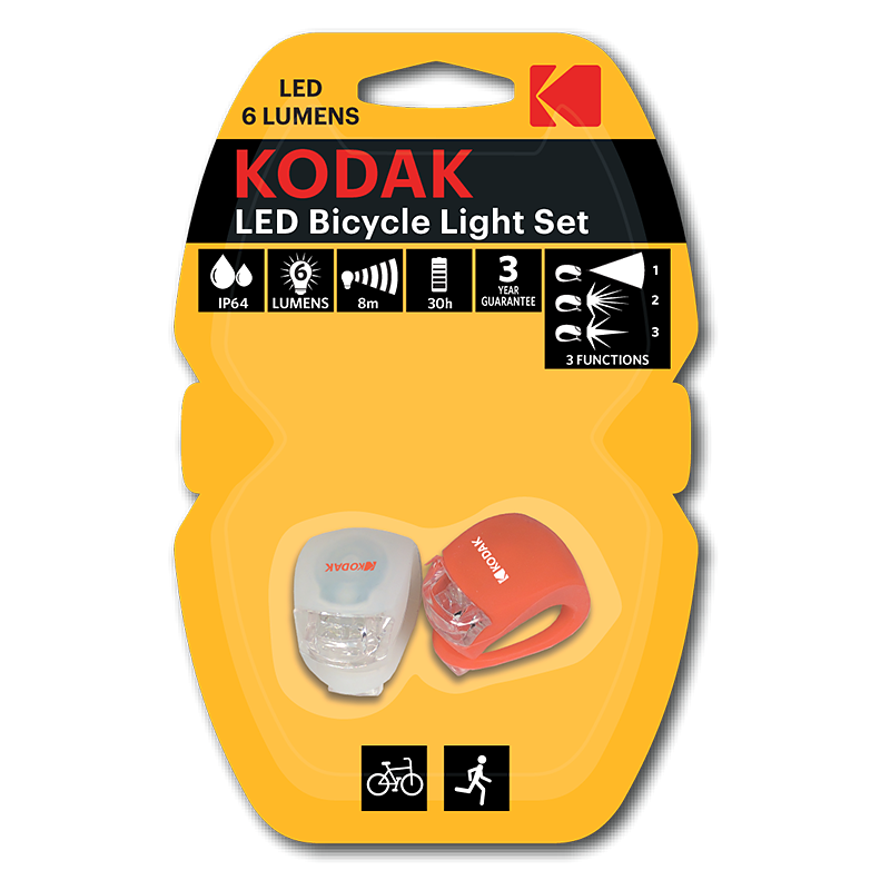 Kodak LED Cykelljus, inklusive 2st CR2032 batterier