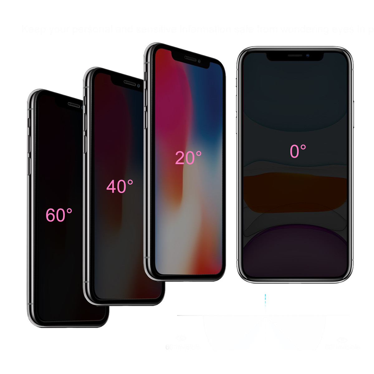 Kapsolo Privacy skärmskydd i härdat glas, iPhone 11 Pro Max