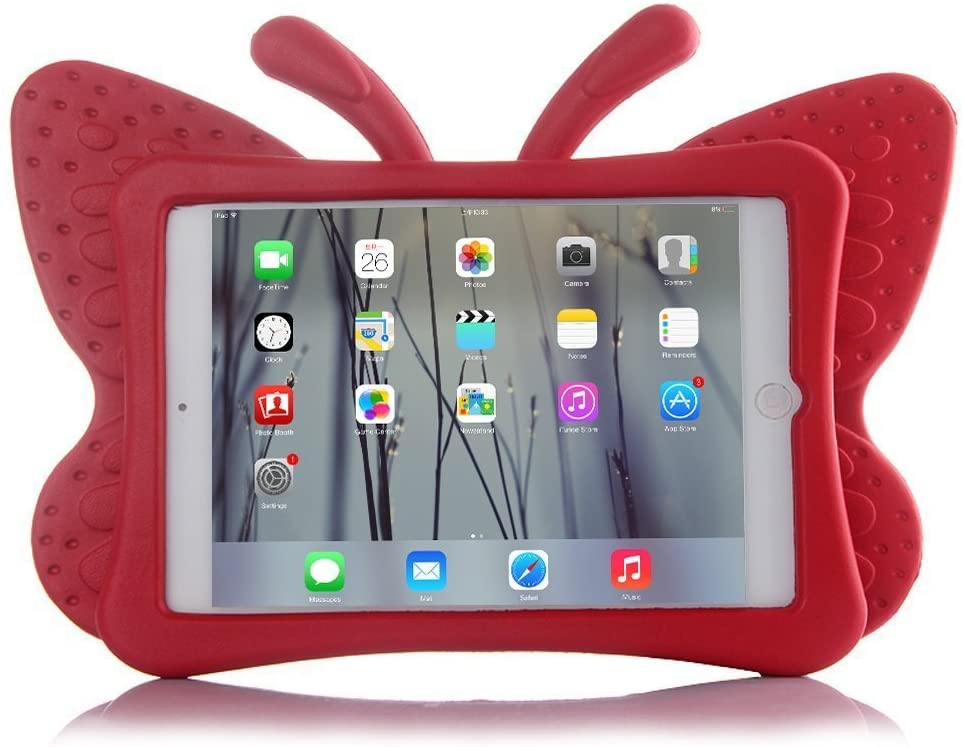 Kids Friendly Case Stand for iPad Pro 9.7 / 9.7 / Air 2/Air - red