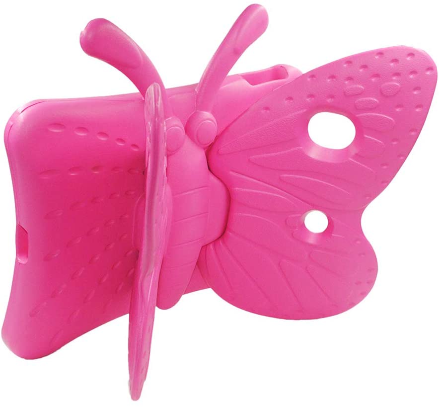 Fjärilsformat barnfodral till iPad 10.2/Pro 10.5/Air 3, rosa
