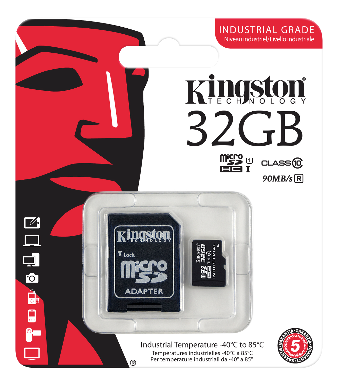 Kingston Industrial Temperature MicroSDHC UHS-I Klass 10, 32GB