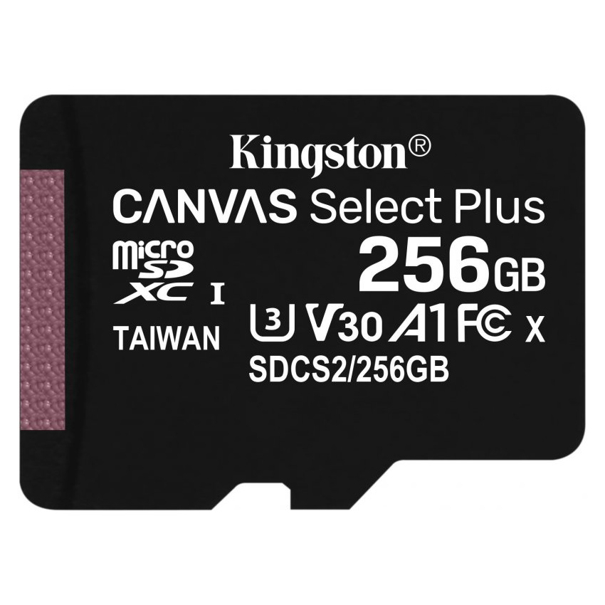 256GB Kingston Canvas Select Plus MicroSDHC, 100MB/s