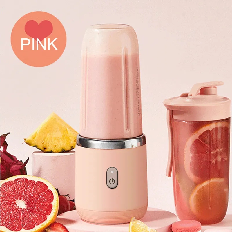 Bärbar smoothie-mixer, 40W, 400ml, rosa