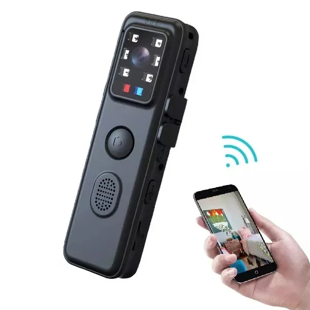 Kroppsburen kamera för ordningsvakter, Wifi, 1080P, 30 FPS