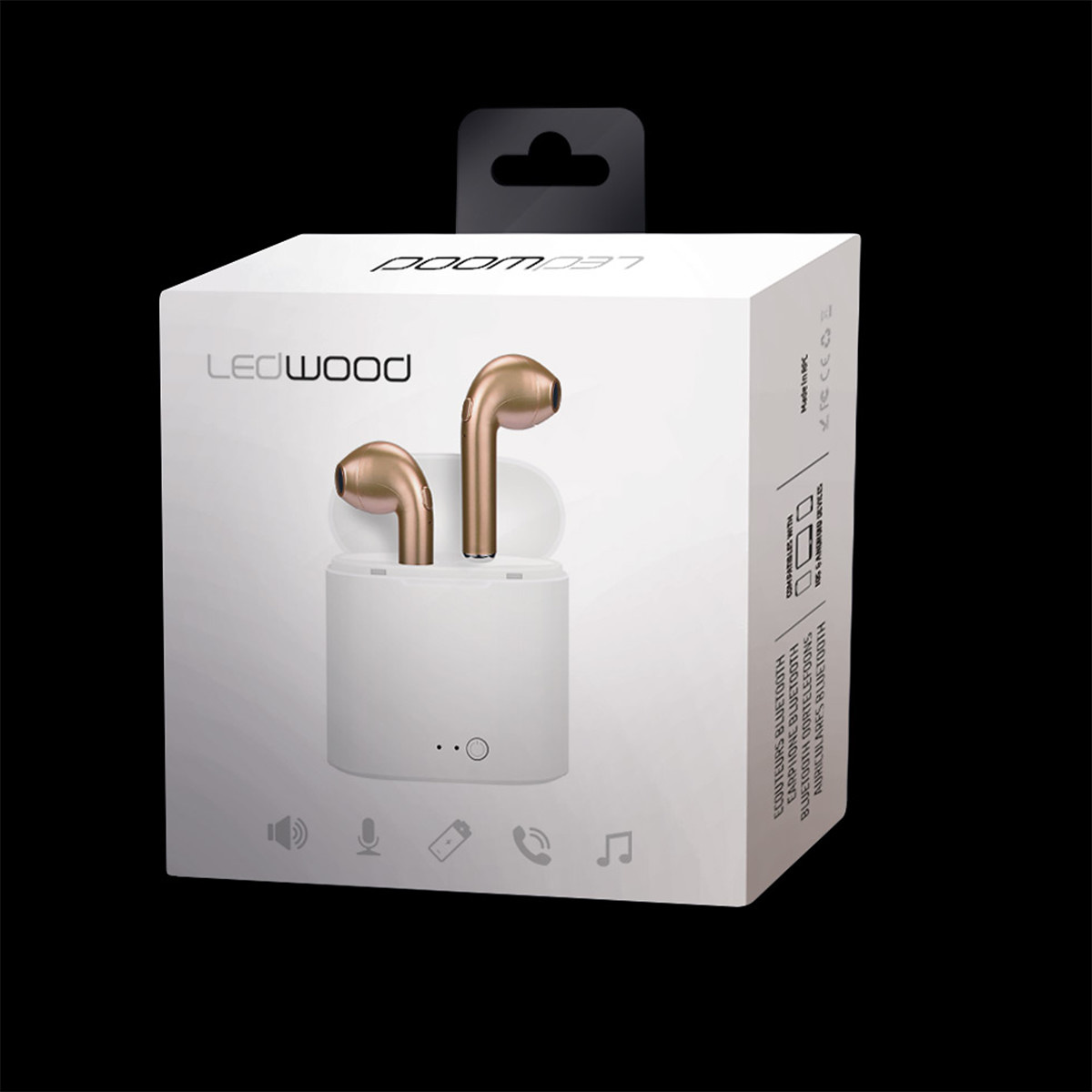 LEDWOOD  Hörlur True Wireless In-Ear Guld Mic