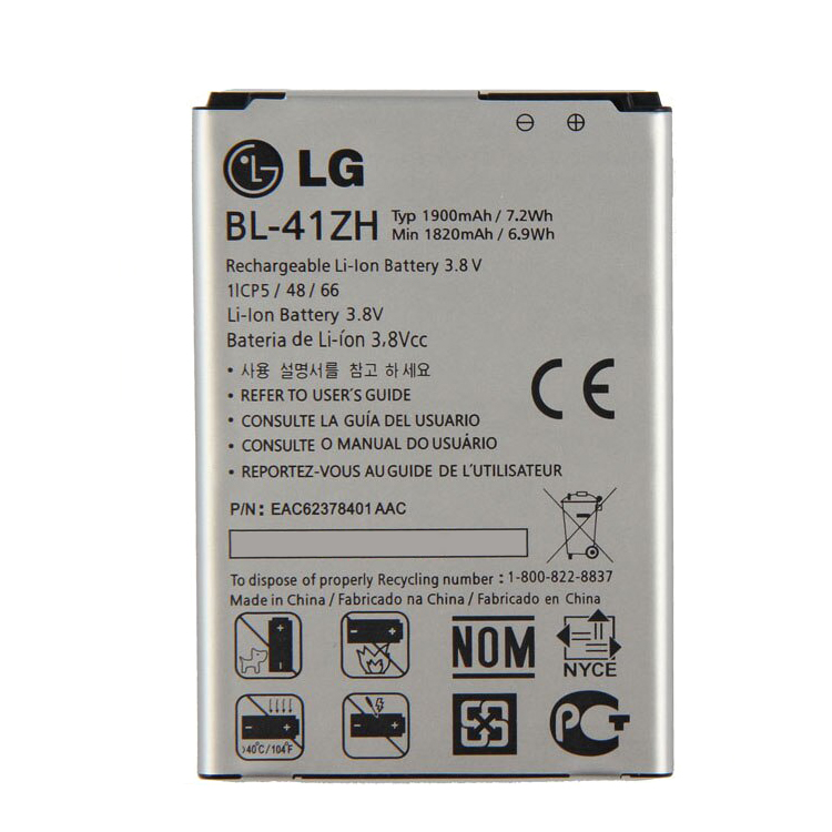 LG BL-41ZH, Battery 1900mAh