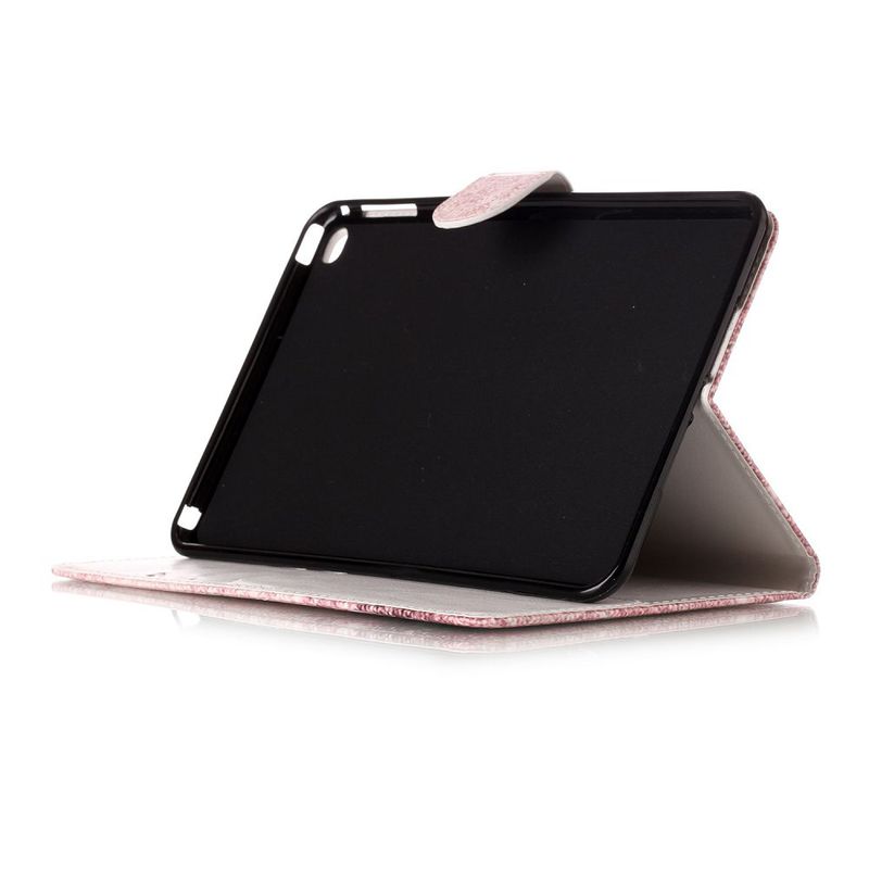 Läckert marmorerat läderfodral till iPad Mini 2/3/4/5, svart