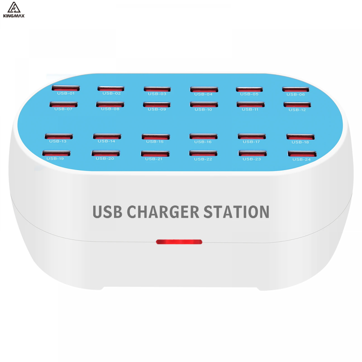 Laddningsstation med 24 USB-uttag, QC3.0, 160W
