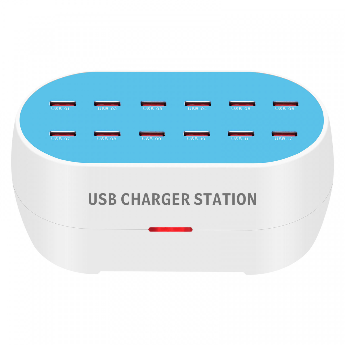 Laddningsstation med 12 USB-uttag, 120W