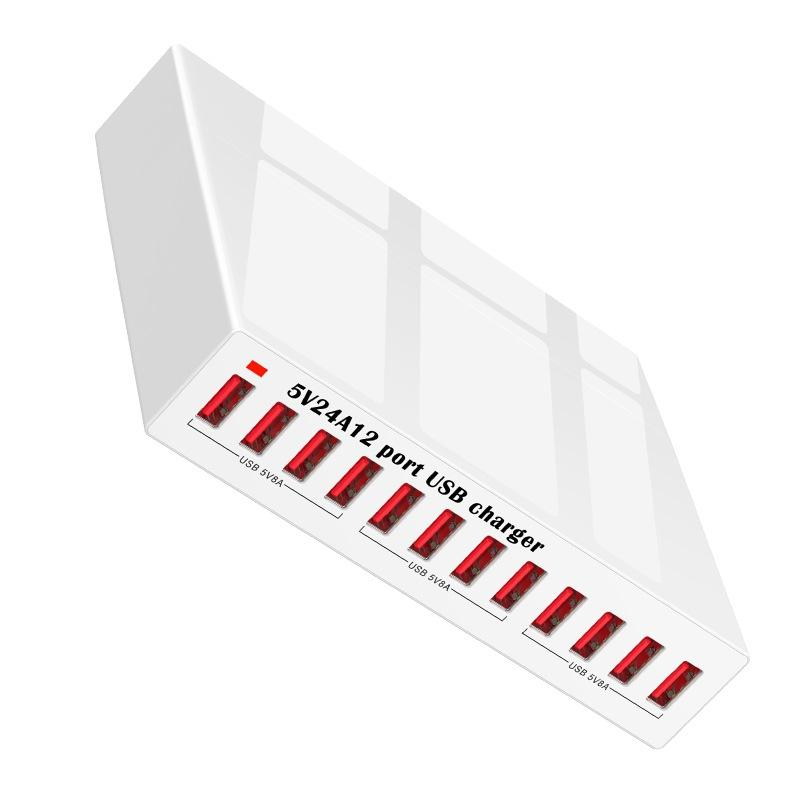Laddningsstation med 12 USB-uttag, PD, QC3.0, 150W