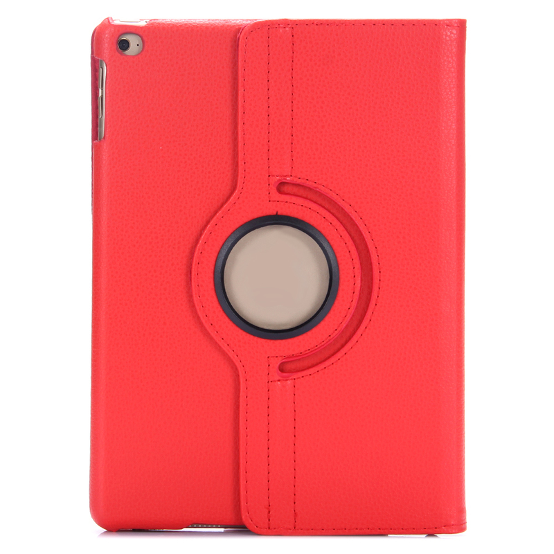 Läderfodral 360° ställ, iPad Air/Air 2 / 9.7 (2017-2018), röd