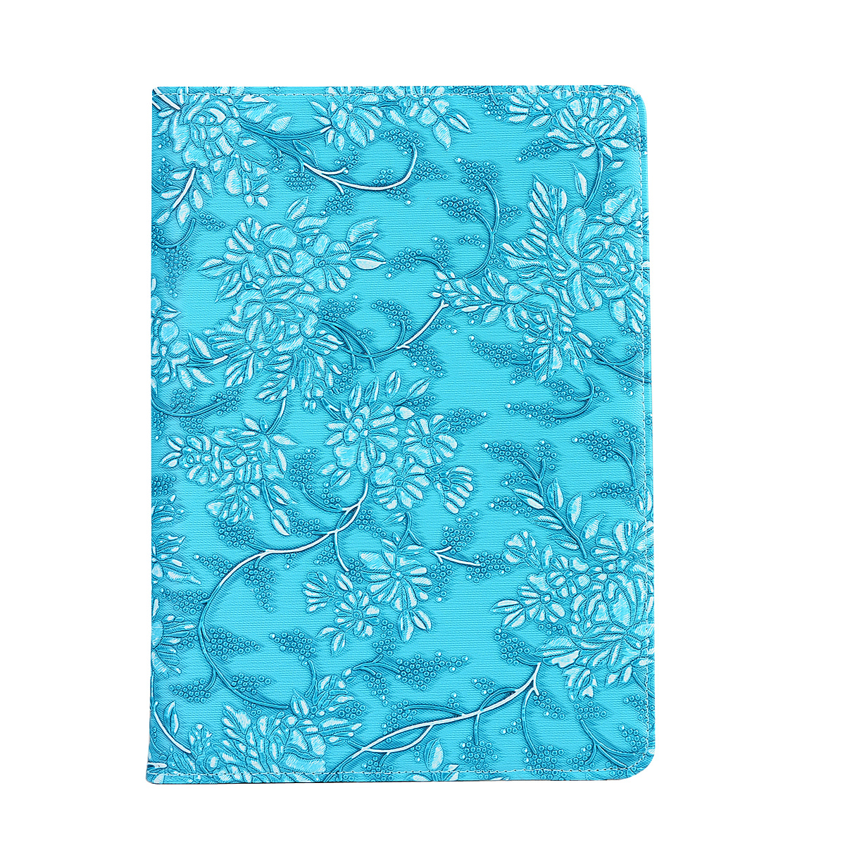 Läderfodral blommor blå, iPad Air 3, Pro 10.5