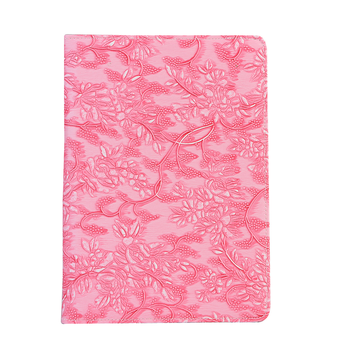 Läderfodral blommor rosa, iPad Air/Air 2 / 9.7 (2017-2018)