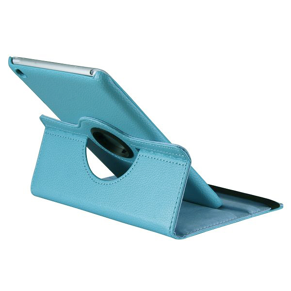 Läderfodral med roterbart ställ blå, iPad Mini/2/3