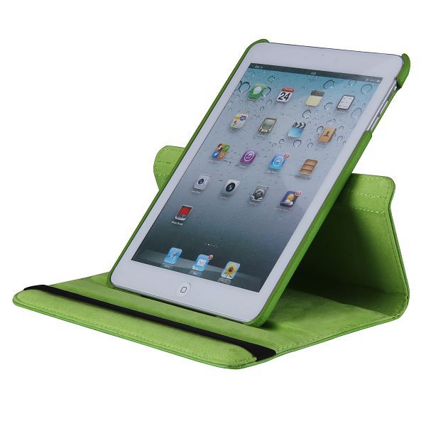 Läderfodral med roterbart ställ till iPad Mini/2/3, grön