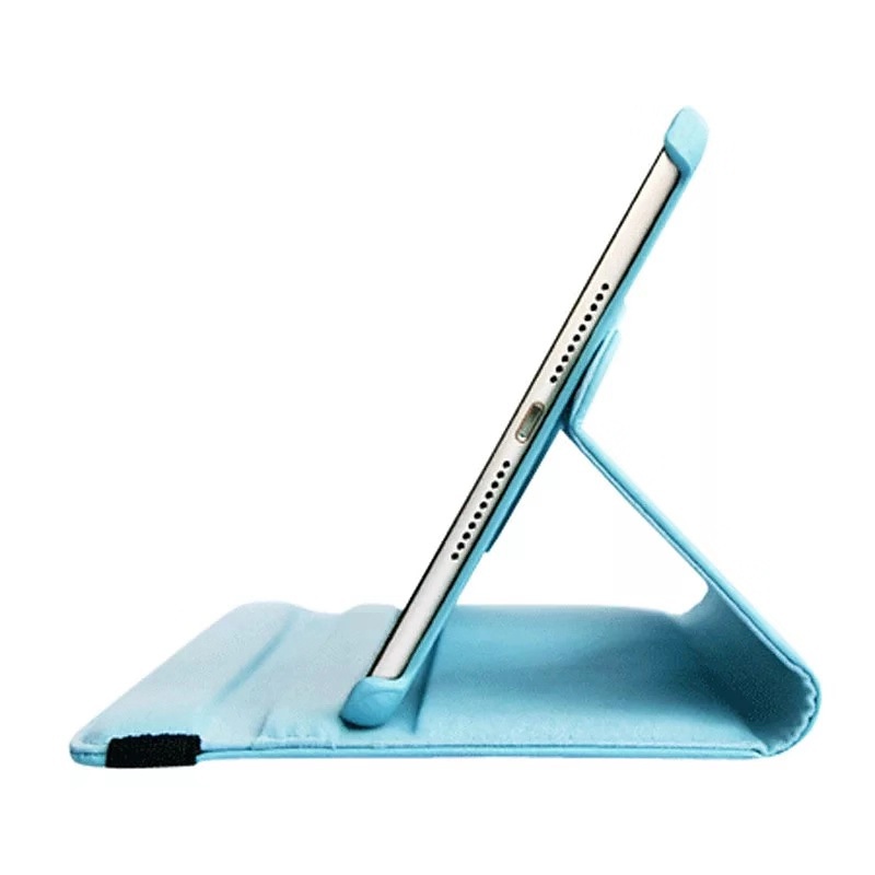 Läderfodral med roterbart ställ till iPad Mini 4/5, ljusblå