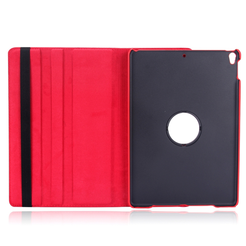 Läderfodral med roterbart ställ till iPad Air 3+Pro 10.5, röd