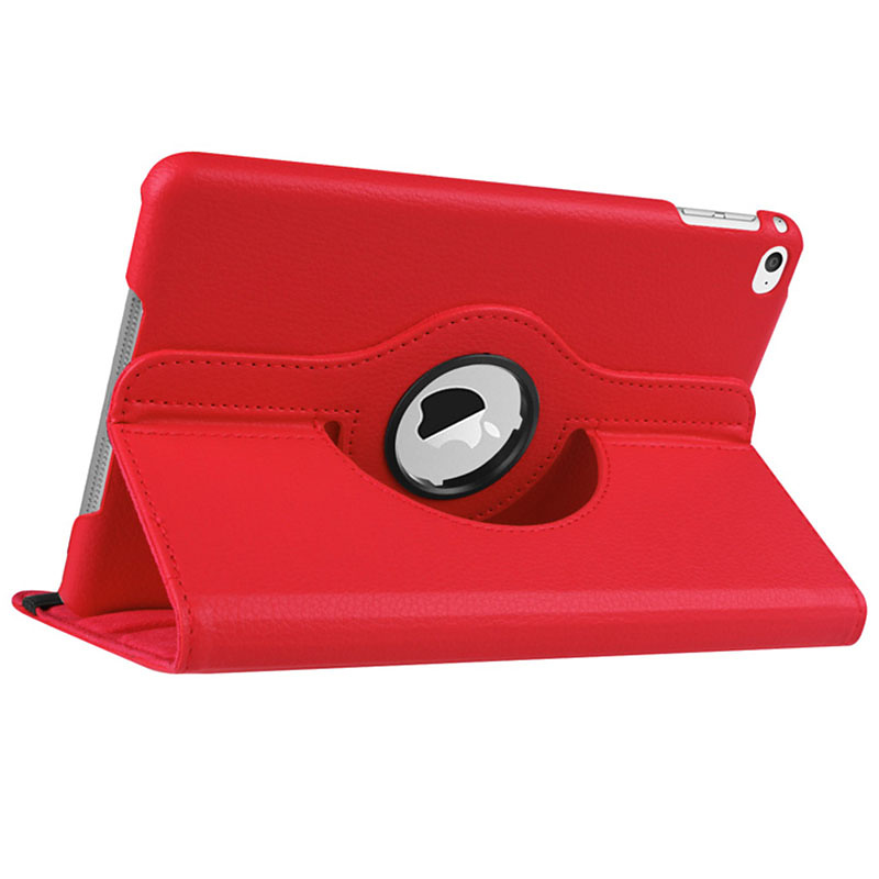 Läderfodral med roterbart ställ röd, iPad mini 4/5