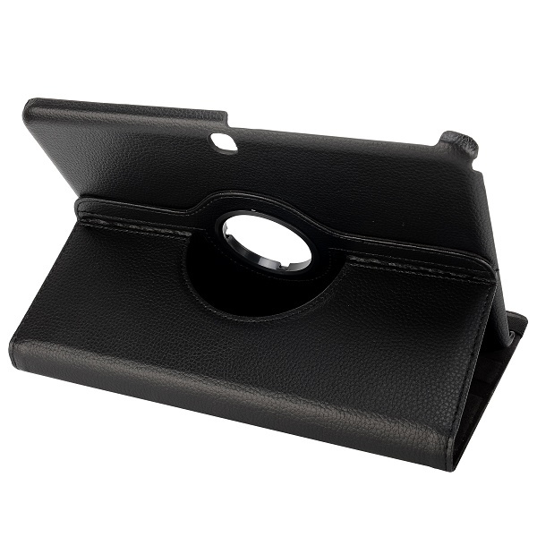 Läderfodral med roterbart ställ svart, Samsung Galaxy Tab 4 10.1
