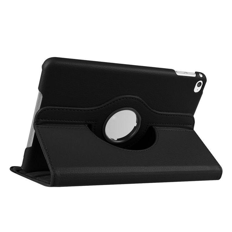 Läderfodral med roterbart ställ till iPad Mini 4, svart