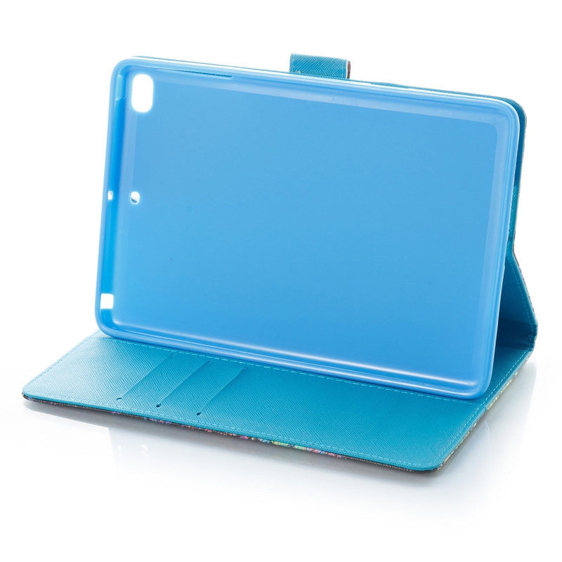 Läderfodral med ställ till iPad Mini 2/3/4, fjärilar