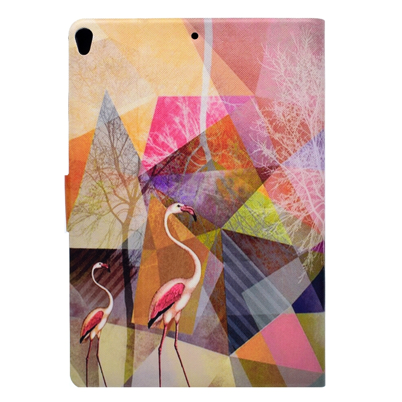 Läderfodral med ställ flamingos, iPad Air 3, Pro 10.5