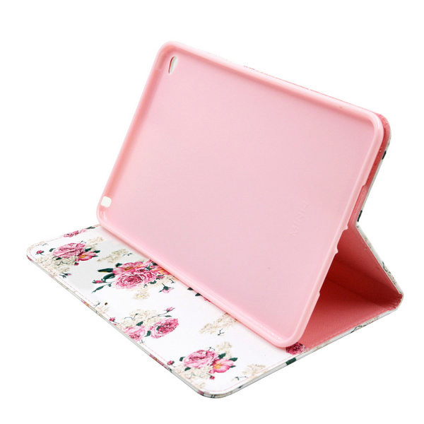 Läderfodral med ställ rosor, iPad Mini 4