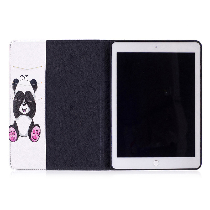 Läderfodral sittande panda, iPad Air/Air 2 / 9.7 (2017-2018)