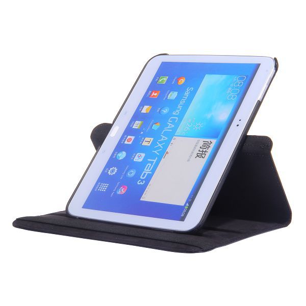 Läderfodral med ställ till Samsung Galaxy Tab 3 10.1, svart