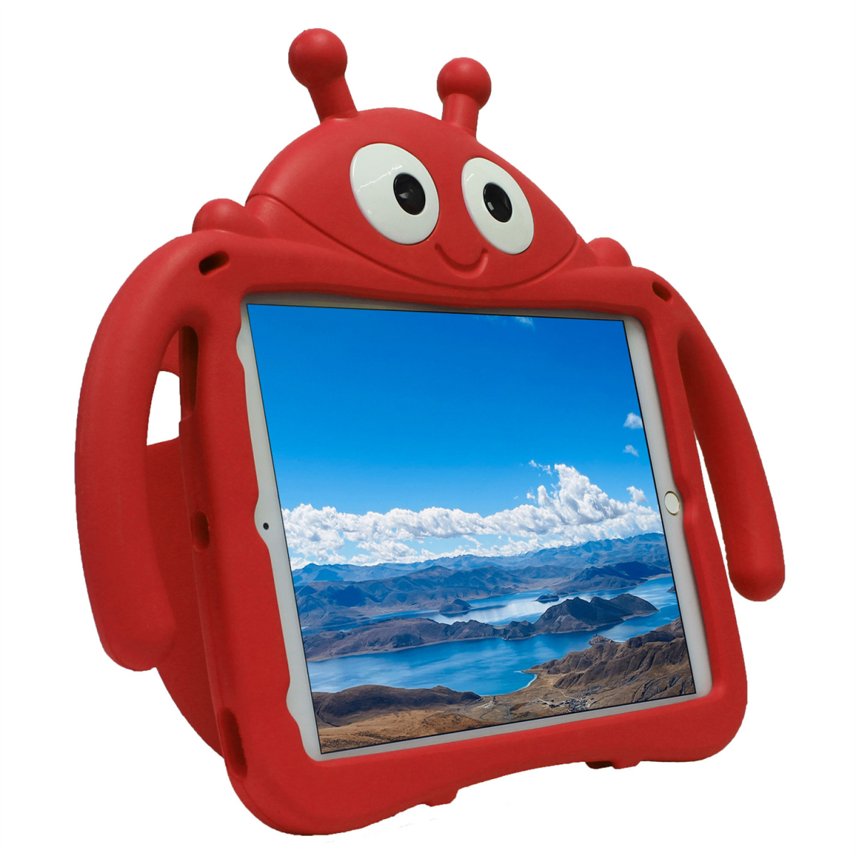 Nyckelpiga barnfodral, iPad 10.2 / Pro 10.5 / Air 3, röd