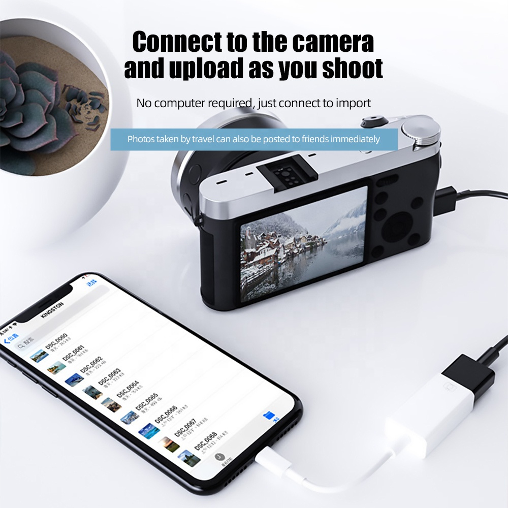 Lighting till USB-A kamera-adapter, 100mA