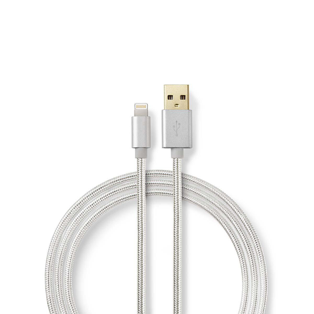 Lightningkabel USB-A hane, 1m, 8-pin, MFi-certifierad