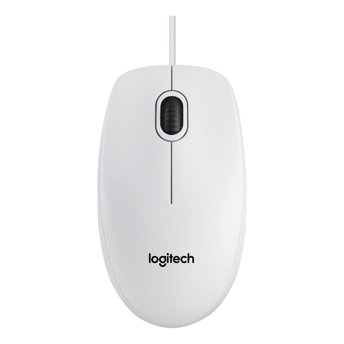 Logitech B100 optisk kabelansluten mus, vit