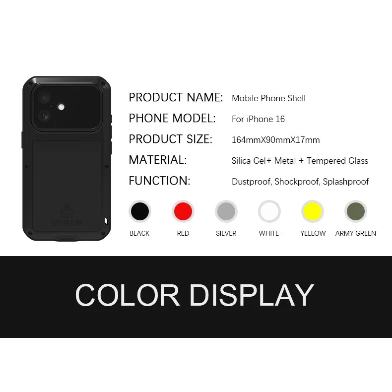 Love Mei Robust skal till iPhone 16