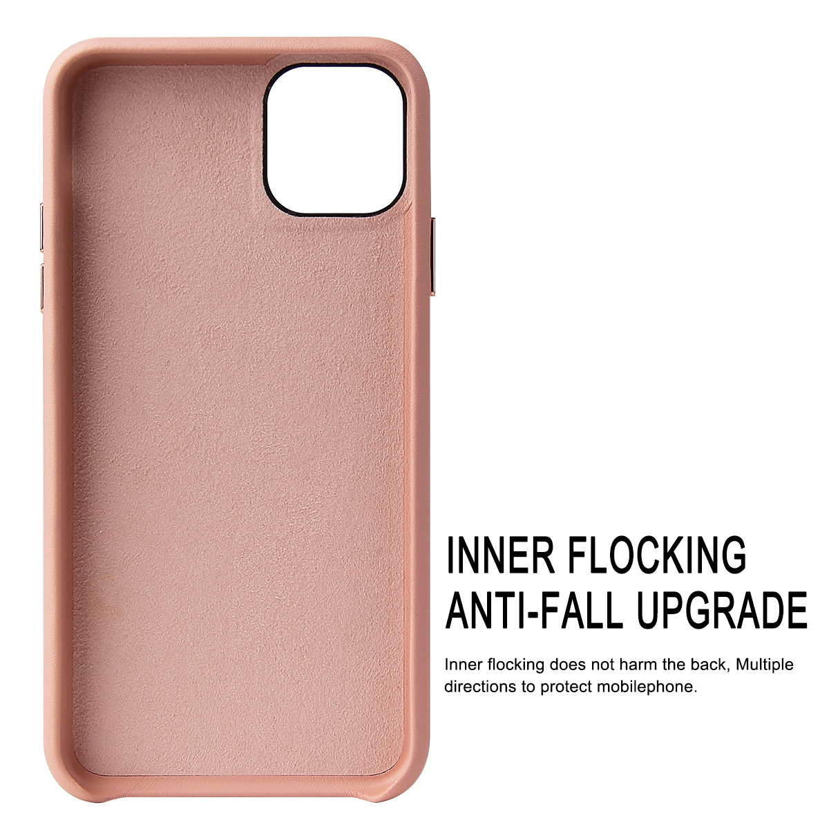 Luxury Slim läderskal till iPhone 6/6S, rosa