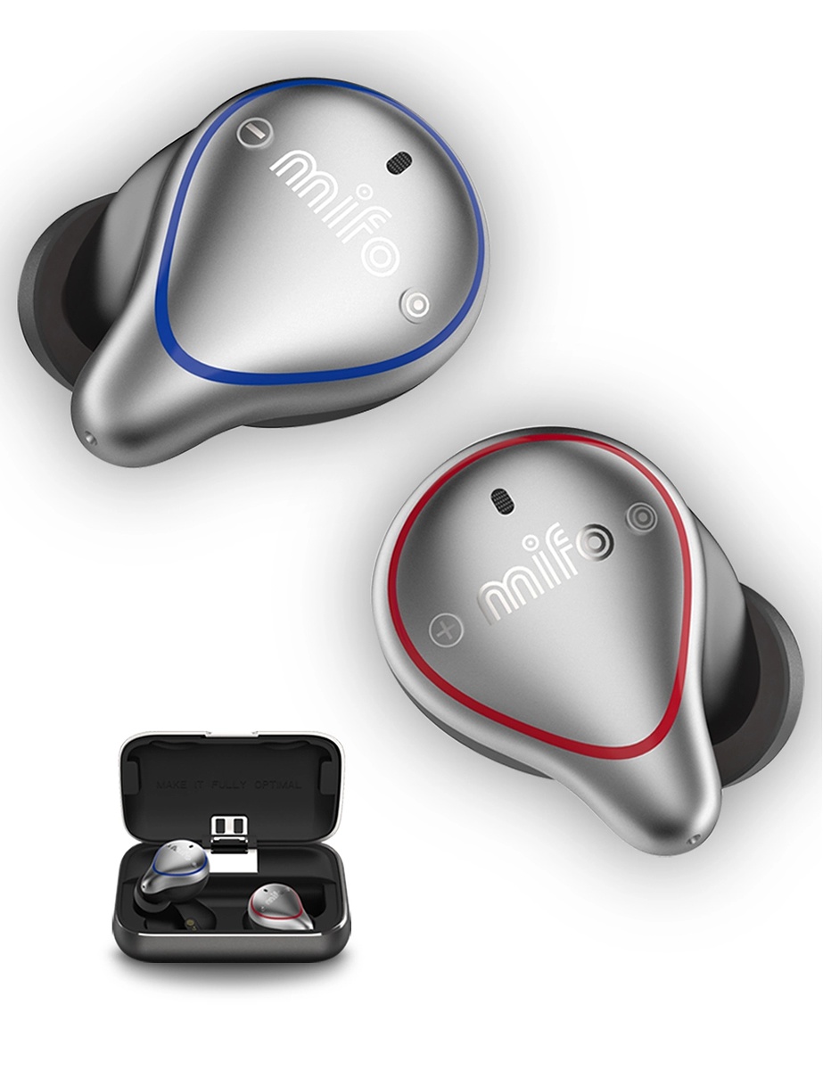 MIFO O5 In-Ear hörlurar, Bluetooth 5.0, Pro version, grå