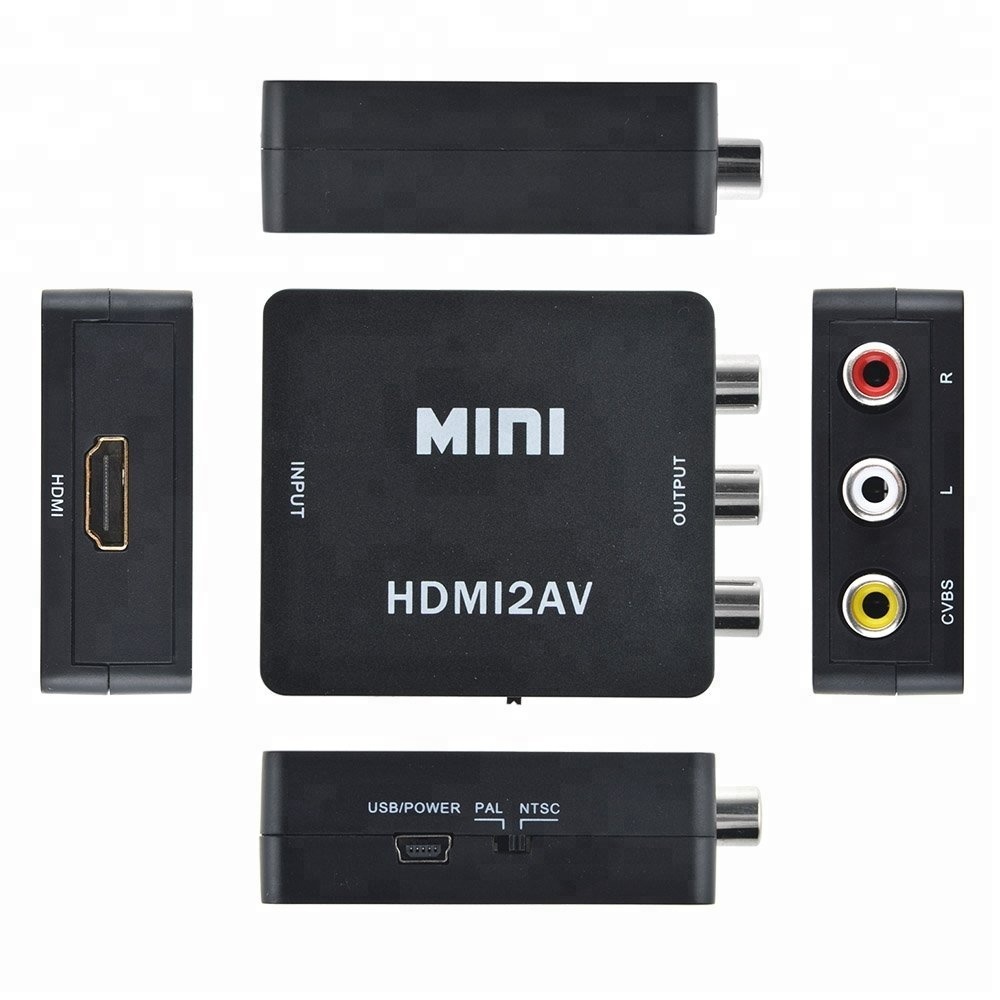 HDMI till AV Konverter, 1080P, svart