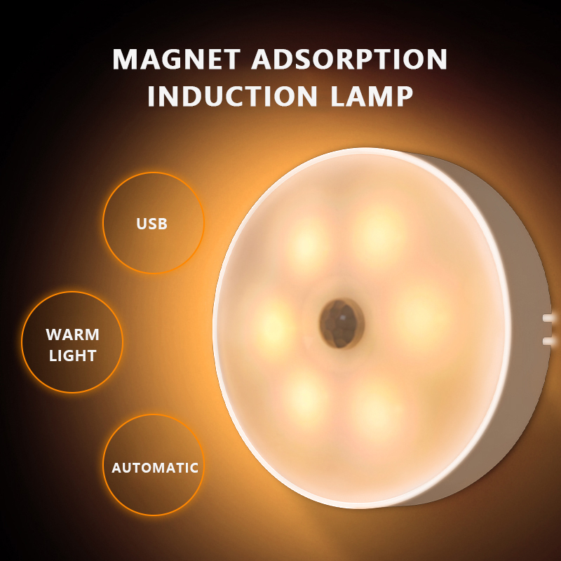 Vägglampa med rörelsesensor, induktionsläge, 0.6W