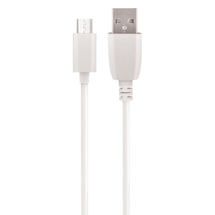 Maxlife microUSB-kabel med Fast Charge, 2A, 3m, vit