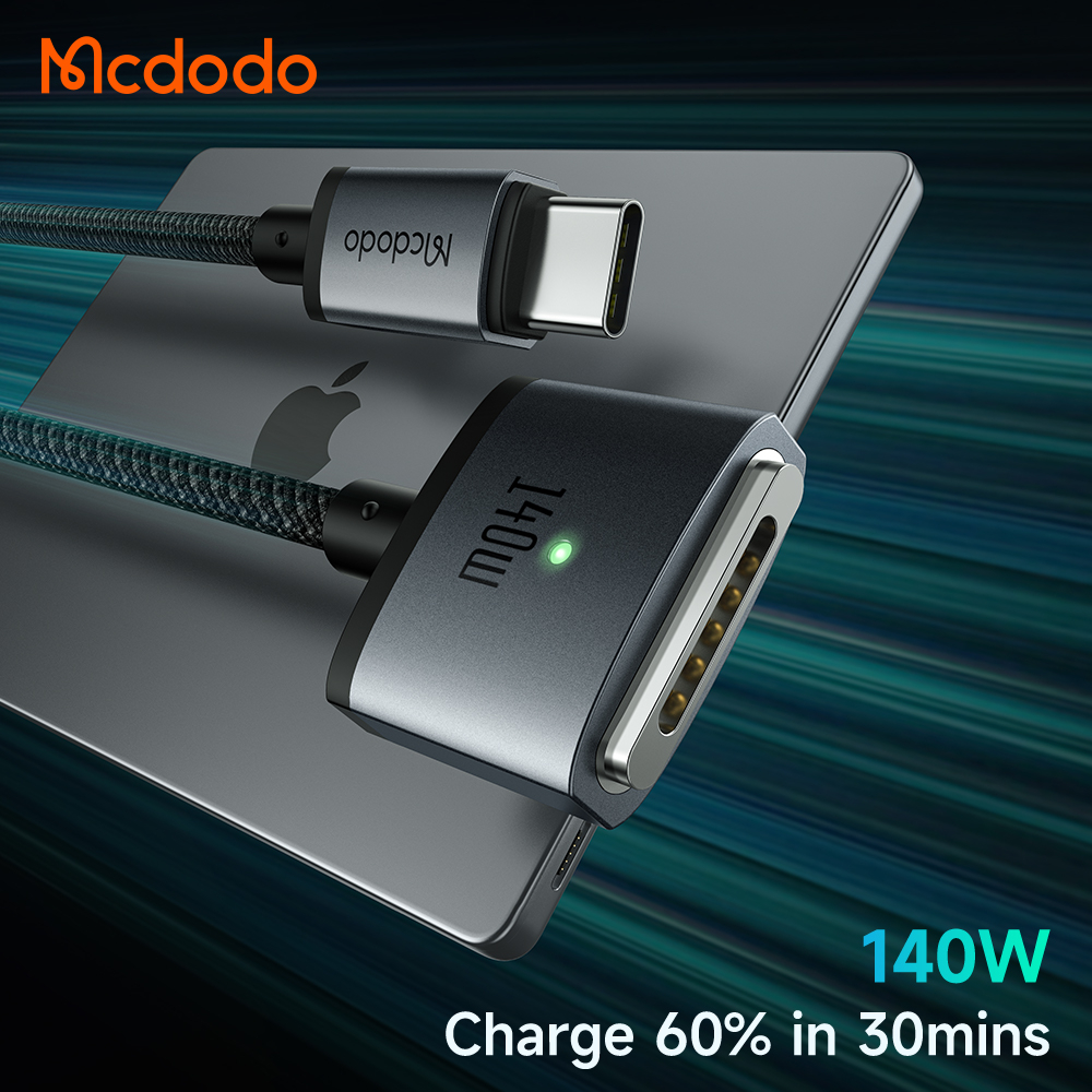 McDodo CA-1470 USB-C till Magsafe 3 magnetisk kabel, 140W, 2m