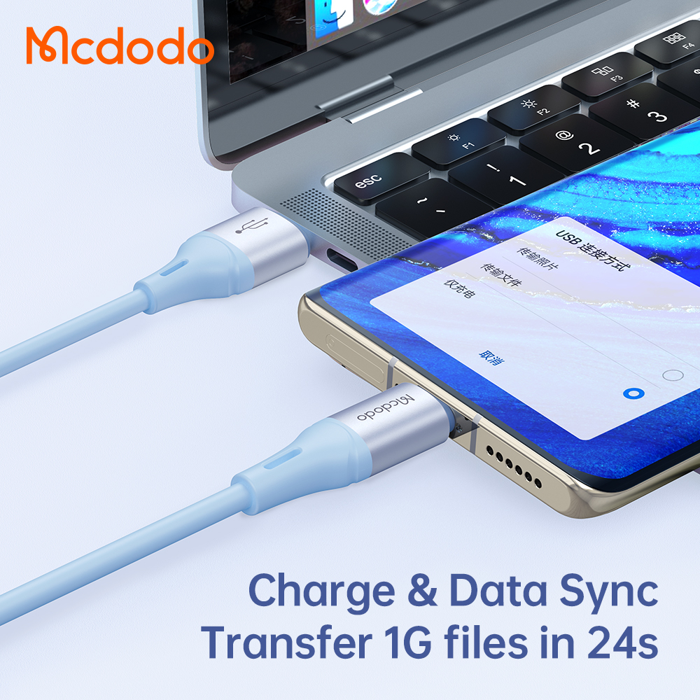 McDodo CA-184 USB-C kabel, QuickCharge, 100W, 5A, 0.2m, svart