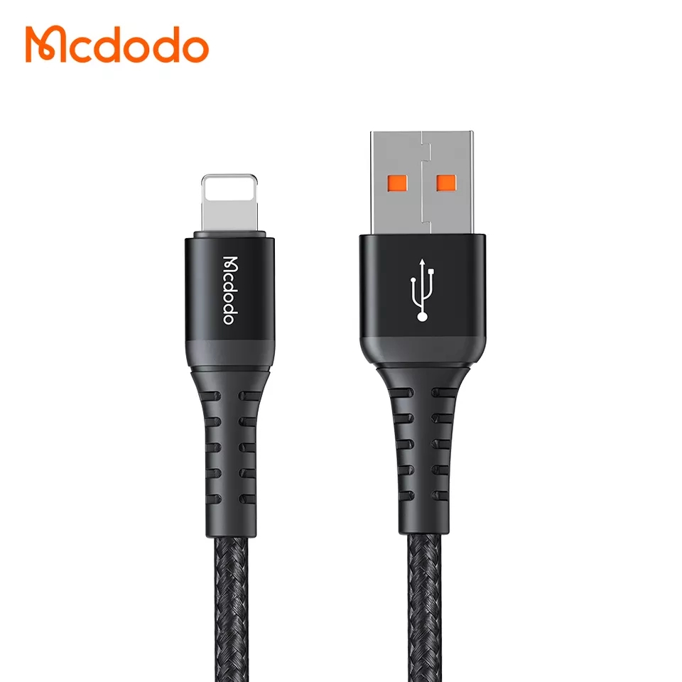 McDodo CA-2261 Lightning-kabel, 3A, 1m, svart