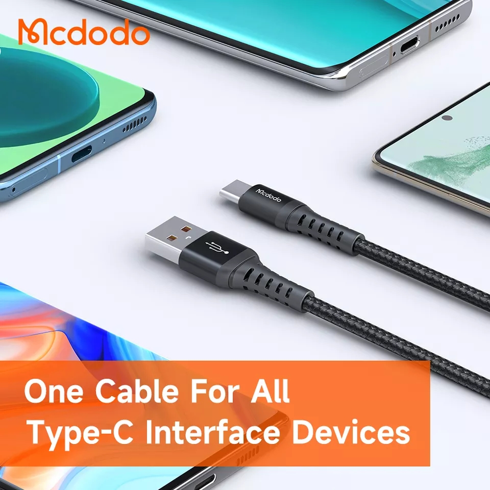 McDodo CA-227 USB-C-kabel, QC4.0, 3A, 0.2m, svart