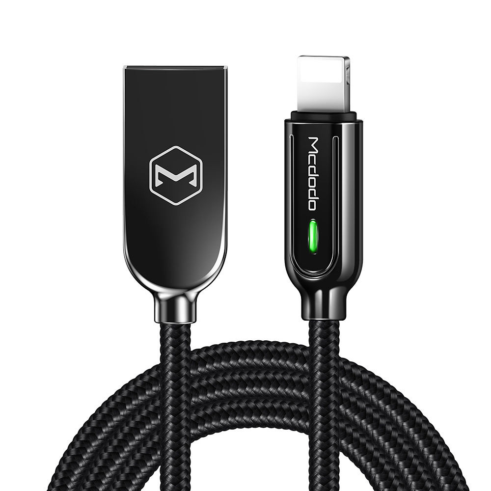 McDodo CA-5263, Lightning-kabel, Auto Disconnect, 1.8m, svart