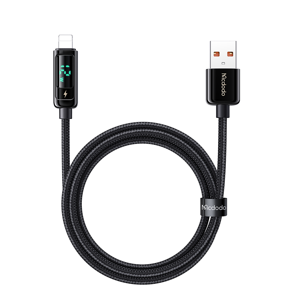 McDodo CA-994 Lightning-kabel med LED-display, 12W, 3A, 1.2m