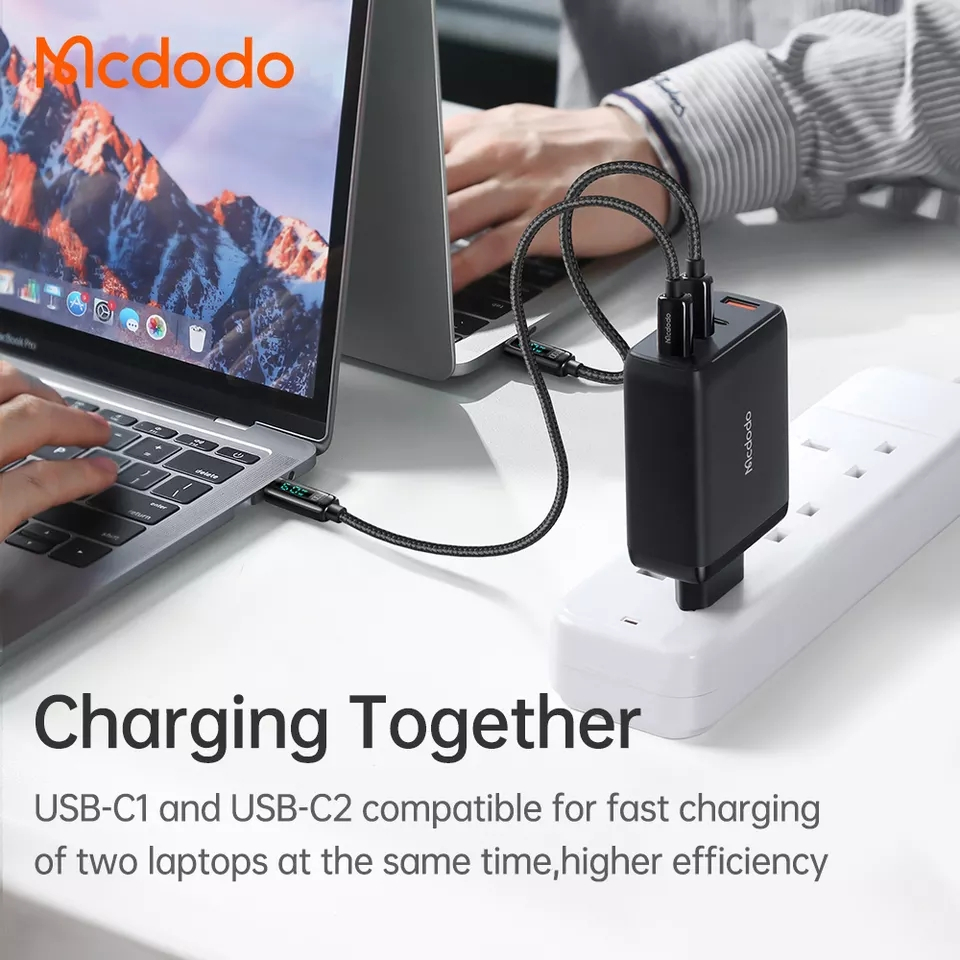 McDodo CH-0771 GaN-väggladdade med USB-C kabel, 120W