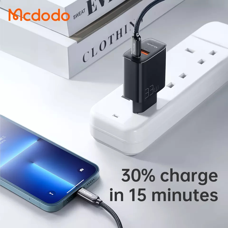 McDodo CH-0921 USB+USB-C Väggladdare, PD, QC3.0, 33W